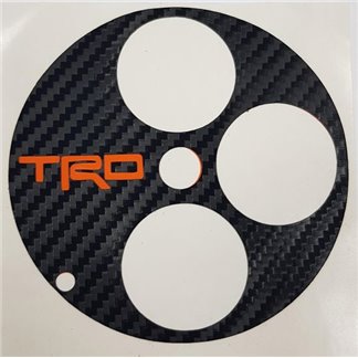 Lexus Altezza TRD Carbon Dash Decal Orange Text