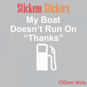 My doesnt run on thanks Sticker Decals