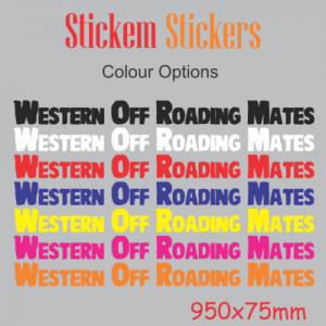 WORM4x4 Club Window Banner 950x75mm Sticker Decal
